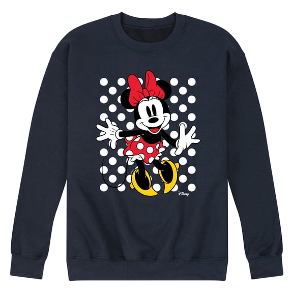 Disney - Mickey & Friends - Minnie Mouse - Polka Dots Everywhere - Men's Crew Neck Fleece Pullover