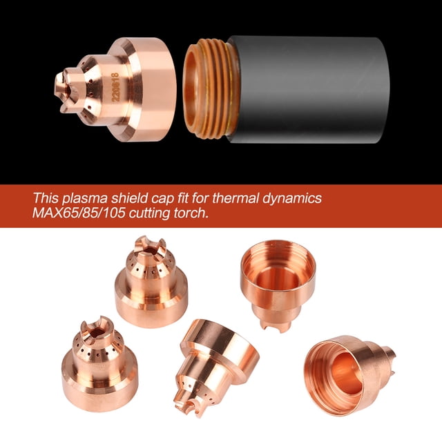 Tapa De Protección De Plasma, Cobre Telurio De , Mecanizado De Precisión, Resistencia A Altas Temperaturas, Tapa De Plasma, 5 Piezas Para Dinámica Térmica MAX65 O 85 O 105