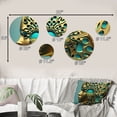 thumbnail image 4 of Designart "Visionary Gold And Turquoise Goddess III" Modern Woman Metal Wall Art Set of 5 Piece, 4 of 5