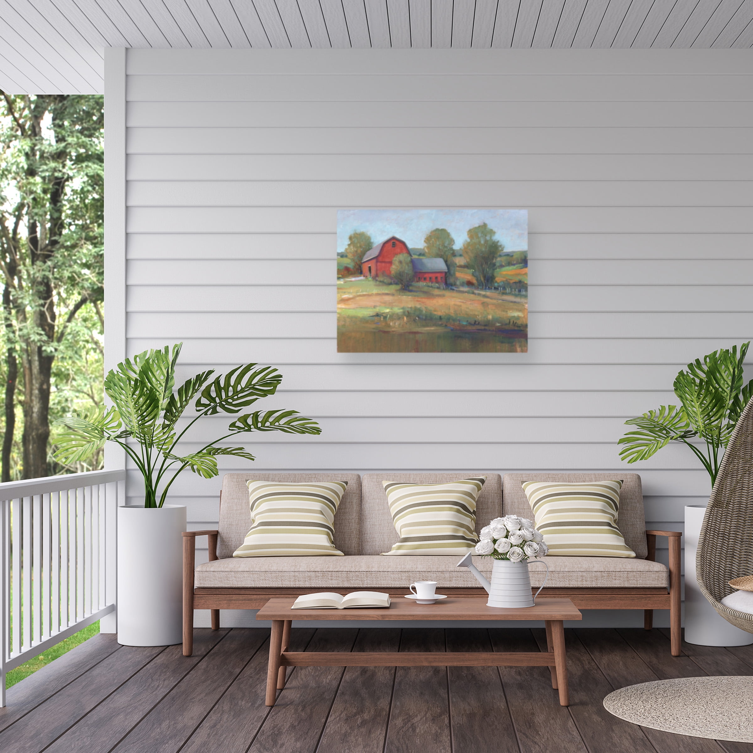 Tim O'Toole 'Country Barn I' Outdoor Canvas 18x18