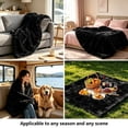 thumbnail image 6 of Phantoscope 880GSM Shaggy Faux Fur Throw Blanket, Ultra Soft Fluffy Plush Blanket for Modern Decor, Black, 50"x60", 6 of 7