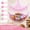 Pink, variant on Stuffed Animals Storage Net Hammock with LED Light, Hanging Toy Organizer for Kids Room, Corner Wall Mounted Toy Storage, Cream, Large
