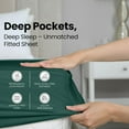 thumbnail image 4 of King Fitted Sheet - Bottom Sheet - Deep Pocket - Soft Microfiber - Shrinkage and Fade Resistant - Easy Care -1 Fitted Sheet Only (Emerald), 4 of 8