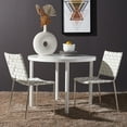thumbnail image 2 of SAFAVIEH Wesson Woven Dining Chair, White/Silver, Set of 2 (17 in. W x 20.5 in. D x 33.8 in. H), 2 of 7