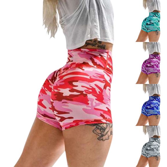LILIYA Compression Shorts Women Basic Shorts Biker Stretchy Breathable Workout Shorts Lightweight Soft Comfy Yoga Fitness Leggings