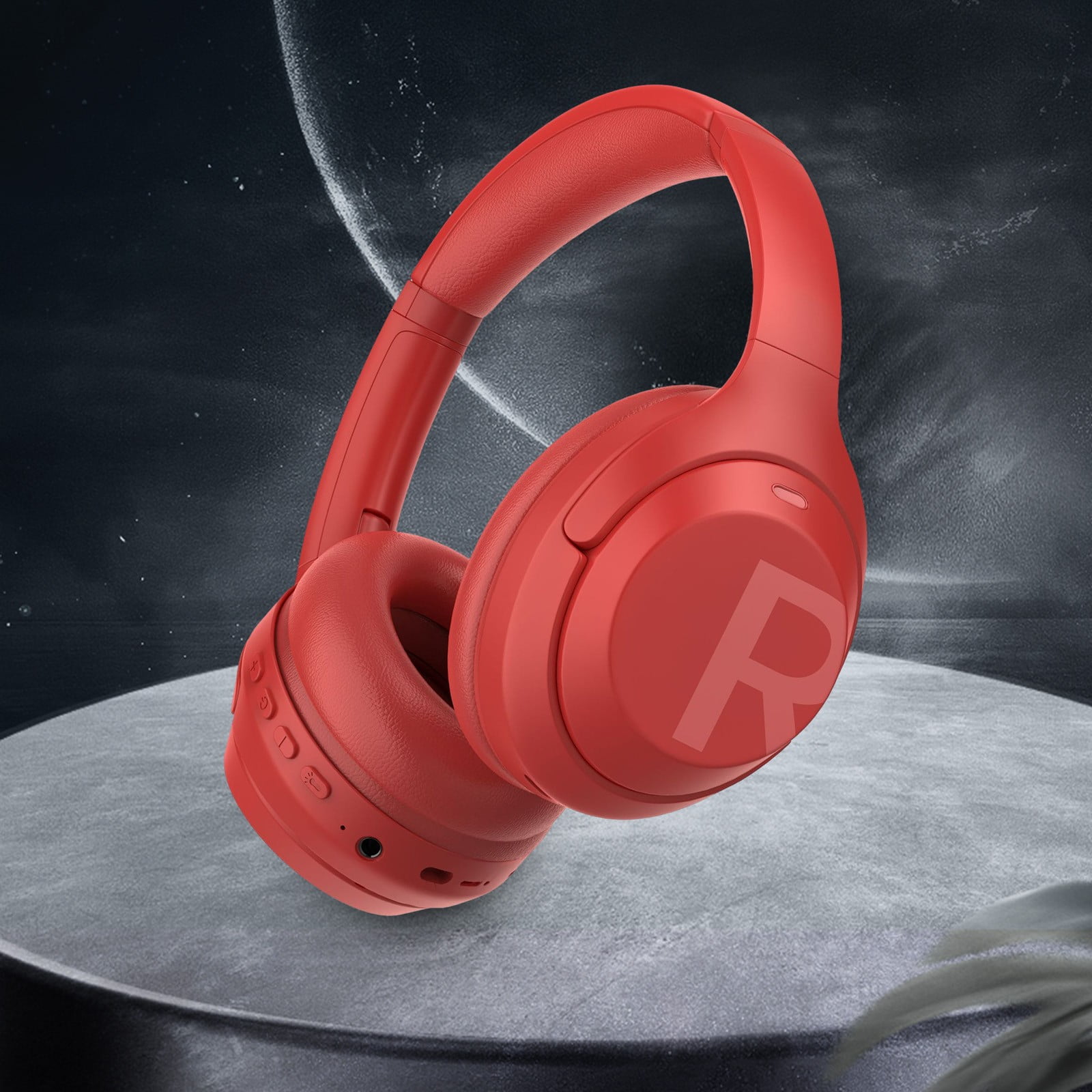 Oggfader Wireless Headphones Bluetooth Earphone Wireless Headphones Stereo Foldable Sport Earphone Microphone Headset Handfree Red