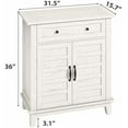 thumbnail image 2 of Bingirl Farmhouse Storage Cabinet Adjustable with 3-Tier Shelves Style 31.5 in, Rustic Kitchen & Dining Room Organizer, Multi-Functional Entryway Cabinet, 2 of 6