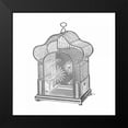 thumbnail image 2 of Catalog Illustration 15x15 Black Modern Framed Museum Art Print Titled - Etchings: Birdcage - Palmate top, daisy detail., 2 of 5