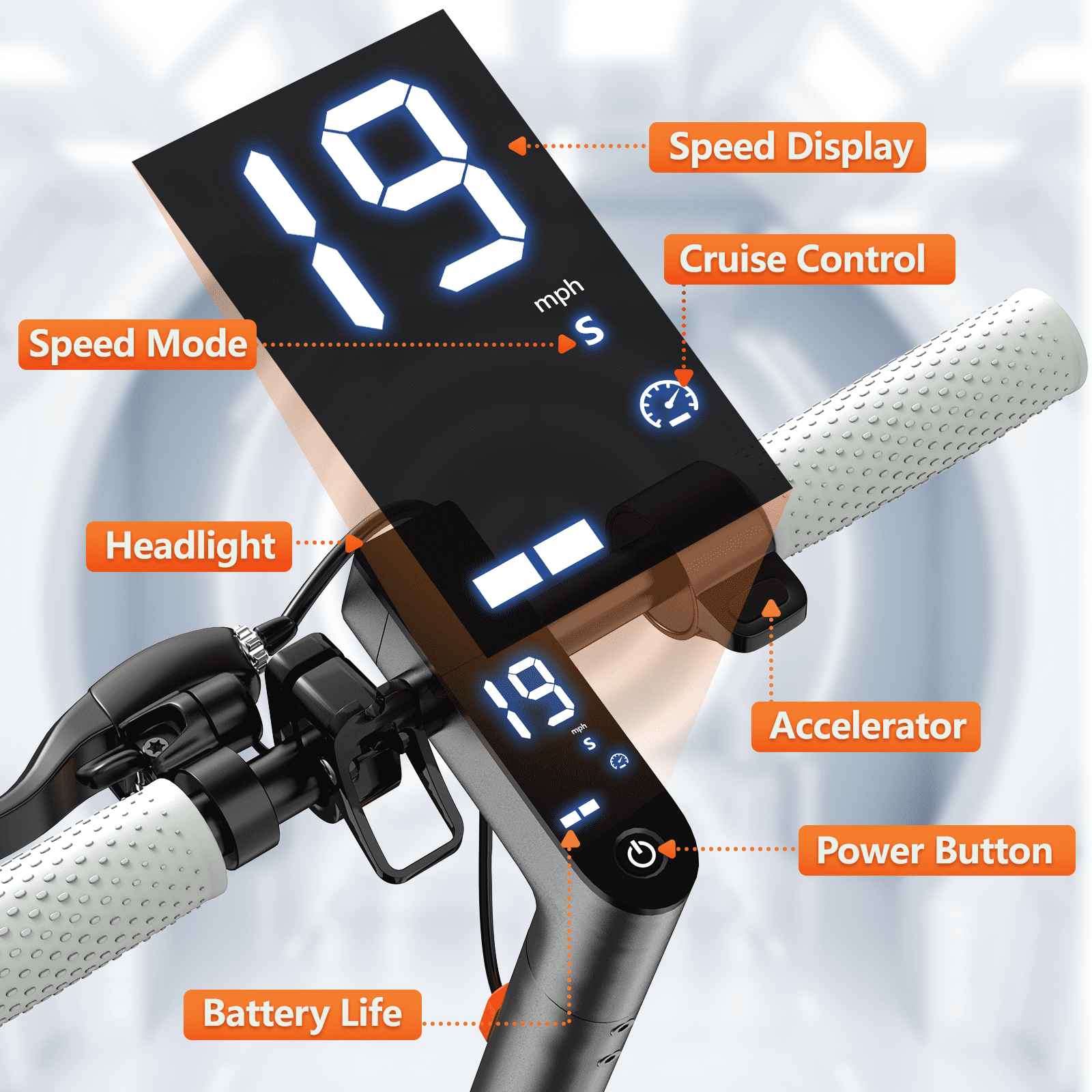 Electric Scooter for Adults,350W Motor E Scooter for Commuting,8.5" Solid Tires,up to 19MPH and 20 Miles Long Range