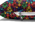 thumbnail image 4 of Geometric Pet Bed, Windows Glass Inspired Rainbow Colored Image with Flowers Like Art Print, Chew Resistant Pad for Dogs and Cats Cushion with Removable Cover, 24" x 39", Multicolor, by Ambesonne, 4 of 4