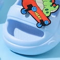 thumbnail image 6 of Ccpelsie Kids Shoes Cartoon Slide Sandals for Beach Pool Shower Summer Slippers Summer Outdoor Shoes（Sky Blue,12), 6 of 6