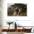 thumbnail image 3 of Elephant Stock Wolf Fight Wall Art - Horizontal Canvas Wall Art - Living Room Wall Decor - Animal Canvas - Gray And Brown Decor - 36" x 24", 3 of 8