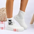 thumbnail image 2 of Women Boots Thick-Soled Round Toe Ankle Flats for Women Women's Fashion Casual Versatile Comfortable Booties Fall Winter Warm Shoes White 7.5, 2 of 10