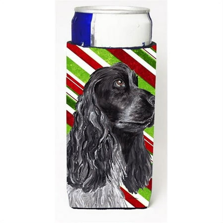 

Cocker Spaniel Candy Cane Christmas Michelob Ultra bottle sleeves For Slim Cans - 12 oz.