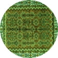 thumbnail image 1 of Ahgly Company Indoor Round Persian Green Traditional Area Rugs, 3' Round, 1 of 1