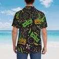 thumbnail image 6 of Balery Carnival Mardi Gras3 Print Men's Hawaiian Shirts Short Sleeve Beach Shirt Relaxed Fit Vacation Button Down Shirts-3X-Large, 6 of 9