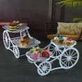 thumbnail image 2 of YiJuHui 1pcs Two Tier Dessert Stand Elegant Serving Display for Parties Weddings Events Plastic Rack, 2 of 4