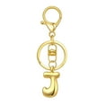 thumbnail image 1 of Hearth & Gear Custom Letter Keychain Key Ring For Initial Charm With Sturdy Metal Loop And Easy To Find Design For And Luggage, 1 of 5