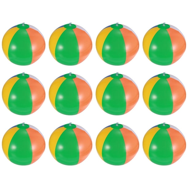 12 pcs bolas de playa inflables bolas de piscina juguetes de agua juguetes de verano para niños