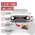 thumbnail image 4 of AMERICAN MODIFIED Armor Grille 07-18 Jeep Wrangler JK w/ Amber LED, Glossy Black, 4 of 8