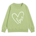 thumbnail image 5 of YunPes Girls Cute Heart Print Sweatshirt Fall Winter Oversized Crewneck Pullover Tops Fleece Long Sleeve Loose Fit Sweater Shirt, 5 of 6