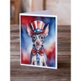 thumbnail image 2 of American Hairless Terrier Patriotic American Greeting Cards Pack of 8 7 in x 5 in, 2 of 3