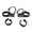 Black, variant on M Buder High Brightness Front Fork LED Turn Signal Light Stability Fork Clamp Indicators Lights for 41MM 1.61 inches Fork Black Shell Amber White Driving Lamp for Motorbikes ATVs Off-Road Vehicles
