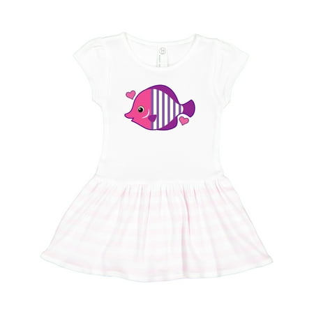 

Inktastic Cute Tropical Fish Beach Vacation Gift Toddler Girl Dress