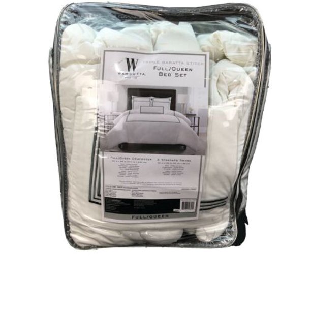 Wamsutta Triple Baratta Stitch Bed Set Comforter and 2 Shams Full/Queen Forest