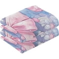 thumbnail image 2 of 2 Pack Pink Bow Hand Towel Cotton Ultra Soft and Highly Absorbent Face Towel Bath Decor Quick Drying Fingertip Towel 16x28 Inches Wash cloth, 2 of 7