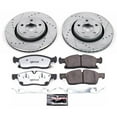 thumbnail image 3 of PowerStop Front Z36 Truck & Tow Carbon-Fiber Ceramic Brake Pad and Drilled and Slotted Rotor Kit Fits: DODGE JEEP Select Models K7133-36, 3 of 9