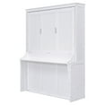 thumbnail image 5 of Euroco Queen Size Murphy Bed with Desk and Shelf, Convertible Wall Bed into a Cabinet for Living Room, Easy Open and Close for Adults, 5 of 16