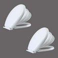 thumbnail image 2 of Renovator's Supply White Round Slow Close No Slam Plastic Toilet Seat Set of 2, 2 of 8