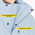 thumbnail image 4 of SHIXIAOO Imperméable Unisexe pour Activités Extérieures Cyclisme Camping Randonnée avec Design Extra Long Épais et Capuche Réglable Vestes Grande Taille pour Femmes Vestes Coupe-Vent pour Femmes, 4 of 6