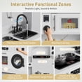 thumbnail image 3 of Wooden Kids Play Kitchen Toy Set with Integrated Coffee Bar, Realistic Cooking Stove, Oven, Washing Machine & Sink, Large Toddler Kitchen Playset with 11 Accessories for Ages 3+, 3 of 8
