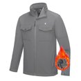 thumbnail image 2 of Little Donkey Andy Mens Lightweight Softshell Jacket Zip Up Fleece Lined Jacket Water Resistant Winter Coat Outdoor Hiking Windbreaker Jackets Iron Grey L, 2 of 9
