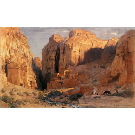 Framed Art for Your Wall Bracht, Eugen - In the graves canyon of Petra (SS -Sik -Wady Musa) 10 x 13 (Best Gear For Musa)