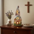 thumbnail image 2 of Blue Sky Ceramics Easter Church Candle House, 6"L x 4.75"W x 9.5"H, Multicolor, 2 of 2