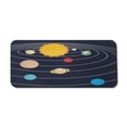 thumbnail image 1 of Space Computer Mouse Pad, Simplistic Solar System Concept with Circular Orbits in Cartoon, Rectangle Non-Slip Rubber Mousepad X-Large, 35" x 15" Gaming Size, Multicolor, by Ambesonne, 1 of 2