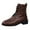 Brown, variant on Women's Mid-Calf Boots Autumn/Winter British Mid Heel Soft Leather Short Boots for Women(Color:Coffee,Size:8.5)