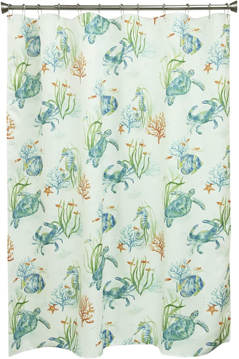 Bacova Guild 10787 Shower Curtain, Multicolor, Heat transferred print on a  textured polyester By Brand Bacova Guild - Walmart.com