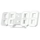 thumbnail image 2 of Reloj despertador digital LED 3D ABS con luz nocturna y temperatura para escritorio, reloj de pared para decoración del hogar y dormitorio, color blanco, 2 of 14
