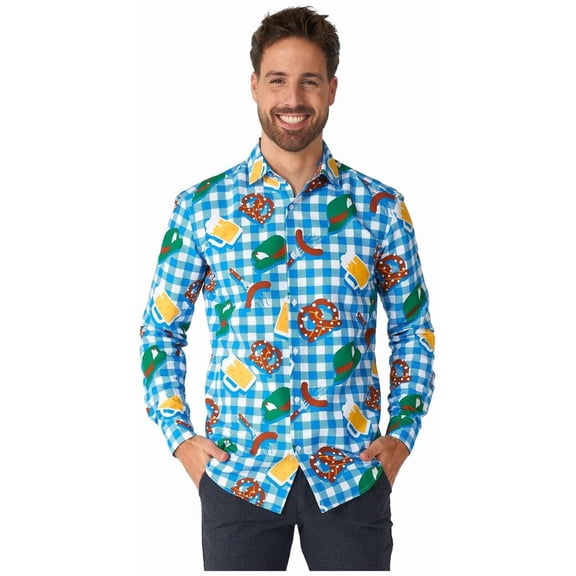 Suitmeister Men's Shirts October Check Blue - XXL Multicolor