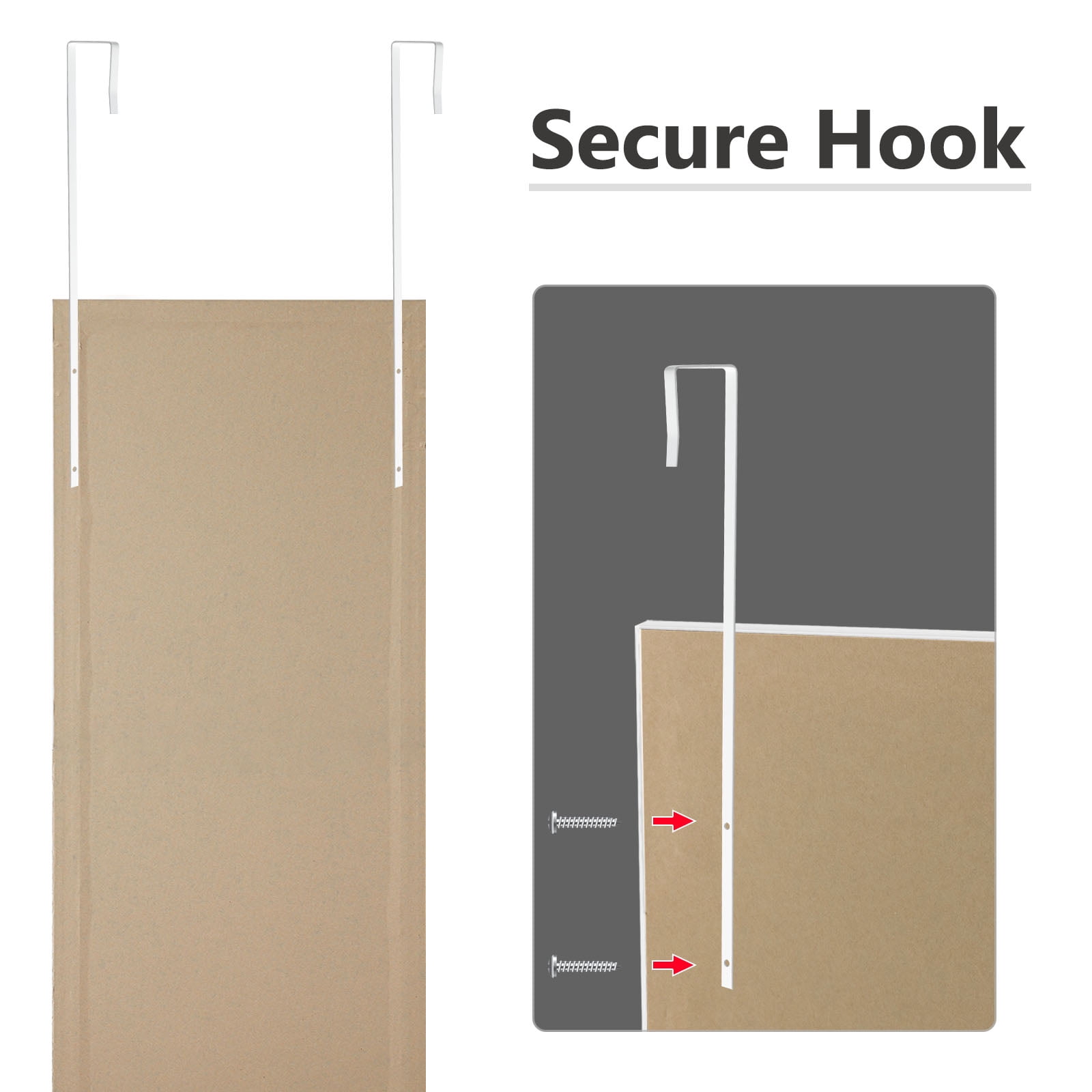 51"*16" Full Length Over The Door Mirror Hanging Mirror for Bedroom Dorm Room White