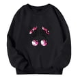 thumbnail image 3 of YOUSNH Chandails en Molleton pour Enfants Automne et Hiver Imprimé Lettres Col Rond Manches Longues Chandails en Molleton Hauts Filles Chandails à Capuchon Noir 9-10 Ans, 3 of 6
