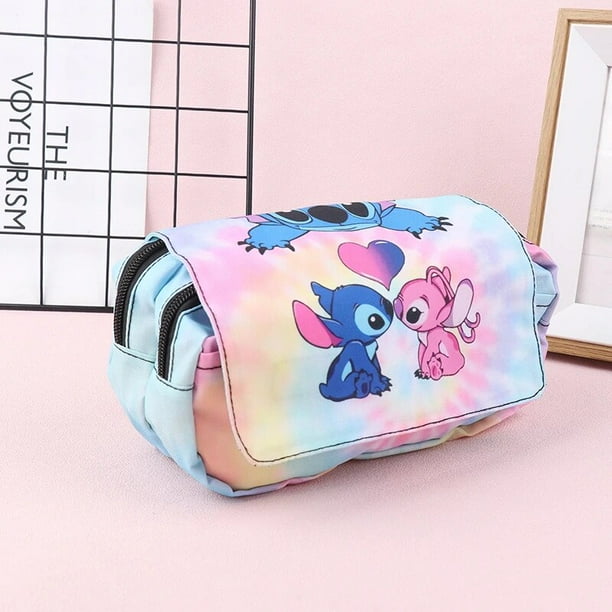 Estuche de lápices de Lilo y Stitch para niños, bolsa de borrador de lápiz, útiles escolares para estudiantes Kawaii, regalos para niños, juguetes, 1 unidad