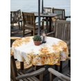 thumbnail image 2 of Outdoor Tablecloth with Umbrella Hole for Patio/Picnic/Party/Camping, Yellow Wisteria Waterproof Table Cloth Round Cover Washable, Sprinng Summer Pastoral Botanical (Dia 54"), 2 of 8