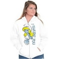 thumbnail image 3 of Flirty Smurfette I Smurf You Cartoon Zip Hoodie Sweatshirt Women Brisco Brands S, 3 of 5