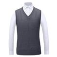 thumbnail image 3 of Styesk Tank Tops Men Men Solid Color Knitting Round Neck Head Cover Elastic Sweater, 3 of 3