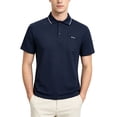 thumbnail image 5 of Liweisiy Short Sleeve Shirts For Mens Lapel Collar Embroidery Breathable Lightweight Tees Daily Golf Sports Shirts Navy 4XL, 5 of 7